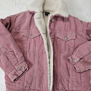 Forever 21 Kids Cream Sherpa-Lined Jacket